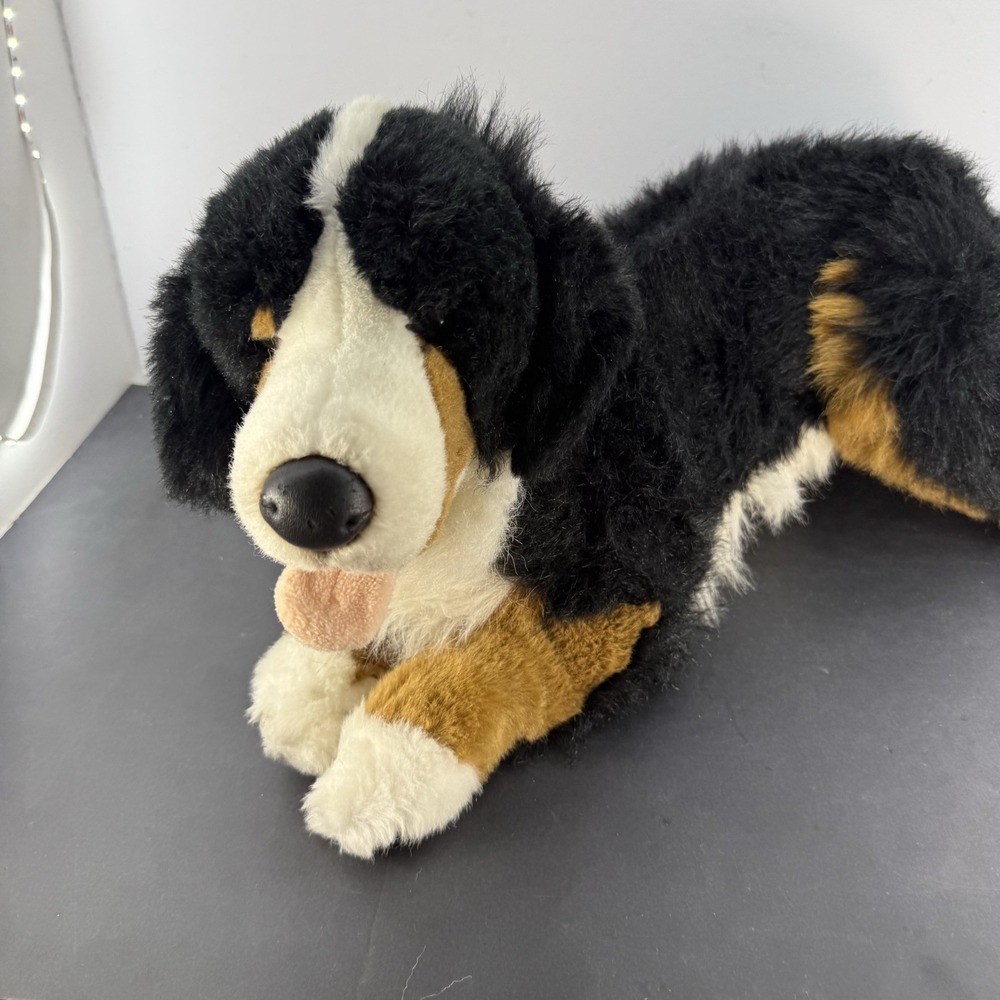 E&J Prima Classic Collection Realistic Bernese Mountain Dog 20" Plush Read - Picture 2 of 9